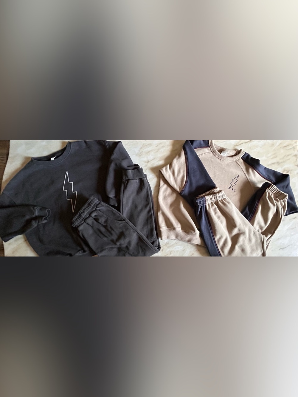 Rylee + Cru Kids Set of 2 Sweatshirt Jogger Sets  Back to School Fall Sz 6-7y